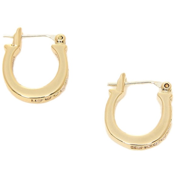 Coach Gold Hoop Earrings - Picture 2 of 3